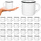 Uiifan 24 Pcs Ceramic White Coffee Mugs Bulk Vintage Espresso Mug Mini