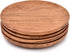 Samhita Set 4 (8" 8" 0.75") Acacia Wood Round Platters of for Ottoman or Side Table, Charcuterie Board or Cheese