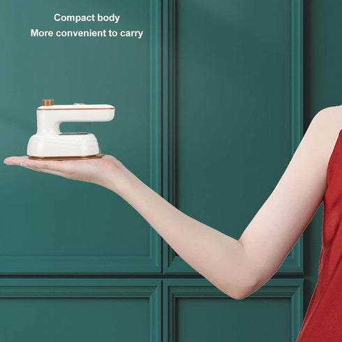 Mini Travel Ironing Machine, Handheld Garment Steamer, 180° Rotatable Steam Iron for Clothes