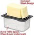 SIGNORA WARE Signoraware Wide Butter Dish with Lid Fits, Airtight, Stackable, BPA-Free Plastic, Microwave & Dishwasher