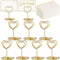 24 Pcs Mini Place Card Holders and 24 Pcs Place Cards with Gold Foil Border for Wedding, Birthday
