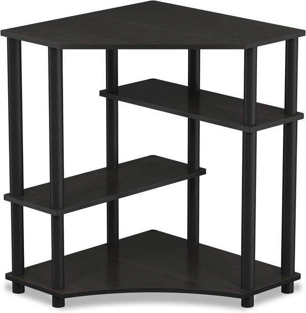 FURINNO Turn-N-Tube Space Saving Corner Desk, Espresso/Black