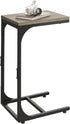 WLIVE C Shaped End Table, Small Couch Side Tables with Metal Frame,