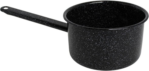 Mirro 1 Quart Enamel Sauce Pan, Speckled Finish Cookware