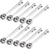 10 PCS Scoop with Clip, 2-in-1 Stainless Steel Coffee Scoop and Bag Clip for Measuring Coffee, Tea
