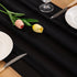 Socomi Black Halloween Chiffon Table Runner, 10ft 29x120 Inches, Fall Thanksgiving Boho Rustic Wedding Decorations