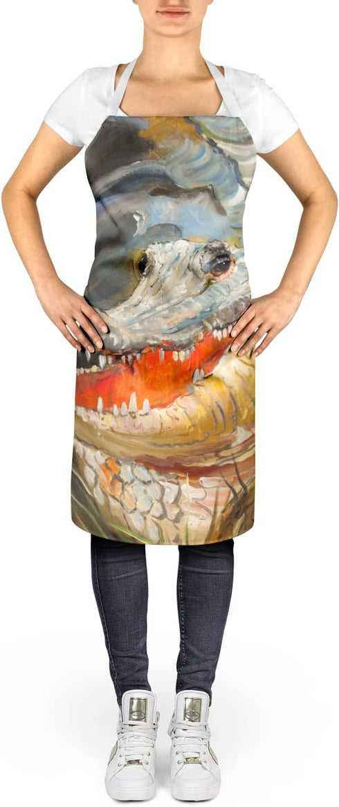Caroline's Treasures JMK1138APRON Alligator Apron for Cooking, Baking, Crafts, Gardening - Unisex, Large, Multicolor