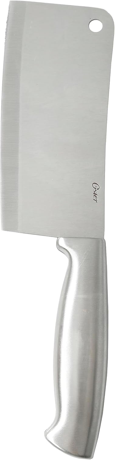 Oster Baldwyn 6" Cleaver Knife Kitchen Cutlery with Stainless Steel Handle