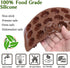 JOERSH 4PCS Silicone Chocolate Flower Molds for Candy, Fat Bombs, Snacks, 11 Floral Shapes, 60 Cavities