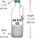 2 47oz Pc Clear Glass Pitchers with Handles and Lids - Airtight Refrigerator Water Juice Jugs for Kitchen
