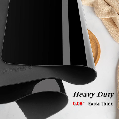 Silicone Placemats, Food-Grade Non-Slip Waterproof Kitchen Counter Mat, Heat Resistant Baking Mat (25.6"×17.7")