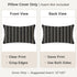 12x20 Set 2, PANDICORN Outdoor Lumbar Throw Pillow Covers of Black Geometric Chevron Herringbone Striped Pattern