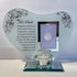 Her Smile Inspirational Poem, Candle and Photo Holder Glass Memorial Plaque