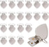 Marrywindix 20pcs Silver Suspender Clips Heart Shaped Metal Holder Clips for Mattress Pad Cover Sofa Cushion