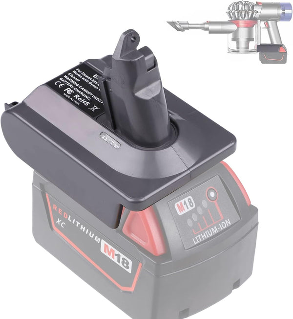 for Dyson V6 Battery Adapter for Milwaukee M18 18V Battery, Converter for Dyson V6 SV03 SV04 SV09 DC62 DC59