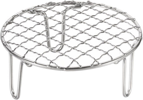 Round Cooking Rack 5-inch Stainless Steel Barbecue Grill Net for Baking and Steaming