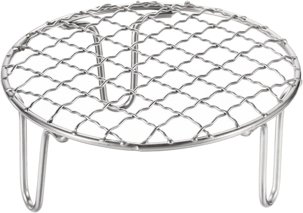 Round Cooking Rack 5-inch Stainless Steel Barbecue Grill Net for Baking and Steaming