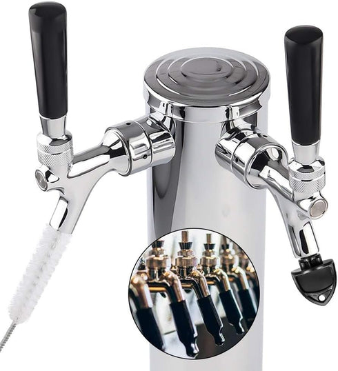 MRbrew Beer Faucet Cap & Plug Covers, 15 Pack Beer Tap Cap Plug Brush, Cleaning Kit for Kegerator Draft Beer Faucet