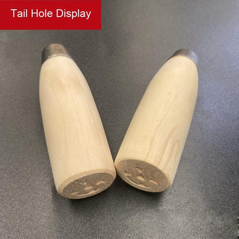2 Pack Wooden Round Grip Kitchen Knife Handle Replacement for Chinese Chef's Knives, Vegetable Meat Cleaver