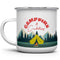 Campfire and Cuddles Enamel Camp Mug, Outdoor Camping Coffee Cup, Mountain Nature Hiking Gift (12oz)
