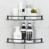 6MM (1 Glass Corner Shower Caddy, Rustproof Corner Shelves Wall Mounted, Clear Bathroom Shower Shelf with Thick