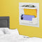 Bedside Shelf - White Stick On Wall Mounted Caddy Organizer for Phone, Glasses, Remote Control, Keys, Pens - Plastic