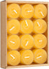 12pcs Natural Beeswax Tealight Candles, Handmade Decorative Unscented Tea Lights for Birthday Party, Wedding, Spa, Home