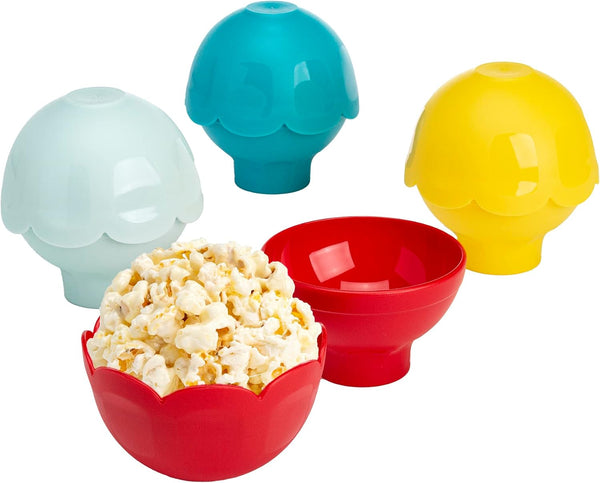 Ecolution 4-Piece Micro-Pop Popcorn Ball Maker Set, Mess-Free, BPA-Free, Perfect Sized Treats, Multicolor