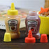 Dreamxue 25ml Mini Ketchup Bottles, Refillable Condiment Squeeze Bottle Salad Dressing Tomato Bento Box Diner Mayo