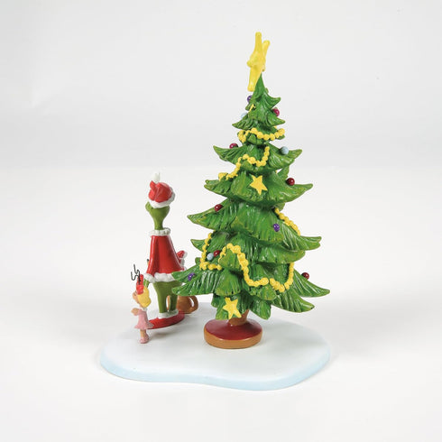 Department 56 Grinch Village Accessories - Welcome Christmas Day Grinch Figurine, 5.625 Inch, Multicolor