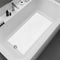 Peel and Stick Bathtub Mat, White Adhesive Vinyl Anti Slip with Drain Cut Out, 16" X 40"