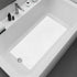 Peel and Stick Bathtub Mat, White Adhesive Vinyl Anti Slip with Drain Cut Out, 16" X 40"