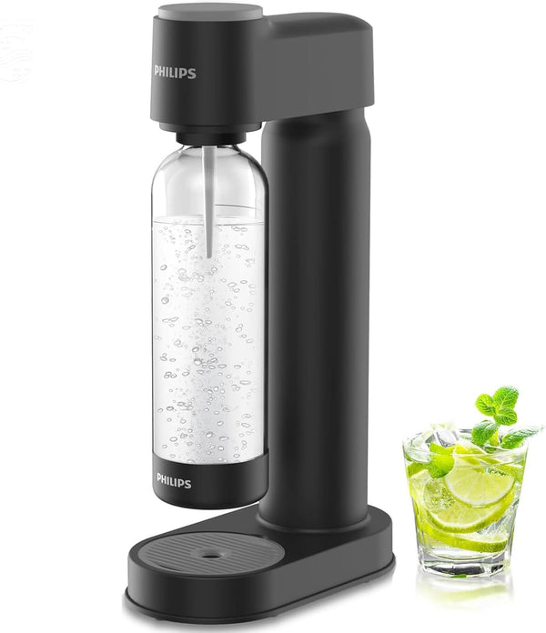 Philips Sparkling Water Maker ADD4901BKOQ/37, Plastic Soda Streaming Machine with Quick Twist
