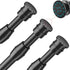 AIZESI Short Tension Curtain Rods, 3 Pcs Black, 28" to 38"