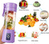 Portable Blender Cup,Electric USB Juicer Blender,Mini Blender Portable Blender For Shakes and Smoothies, juice,380ml, Six Blades Great for Mixing,light purple by DoubleCare