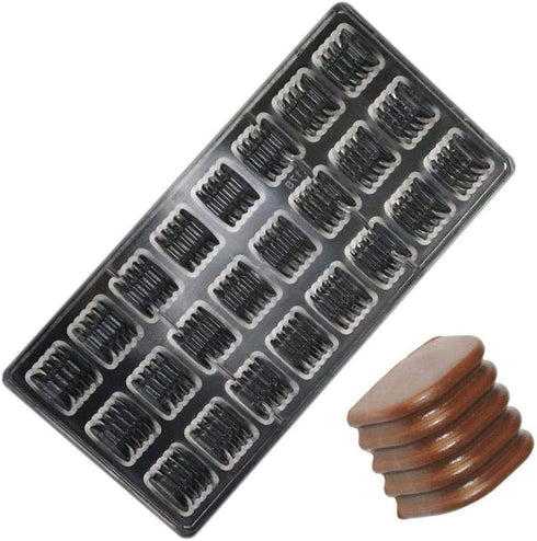 Polycarbonate Chocolate Mold, DIY Handmade Chocolate Candy Mould, Bakeware Pastry Tools Thread Cylinder