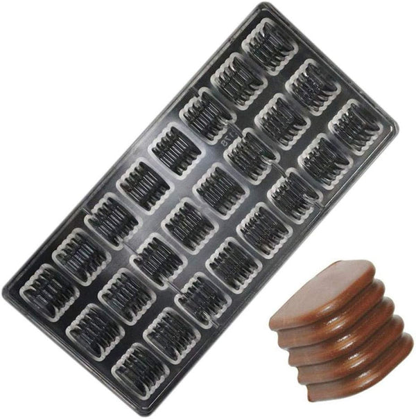 Polycarbonate Chocolate Mold, DIY Handmade Chocolate Candy Mould, Bakeware Pastry Tools Thread Cylinder