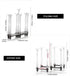 Marbrasse Retractable Cup Drying Rack, Drinking Glass and Sports Bottle Drainer Stand for Kitchen Countertop, 2p