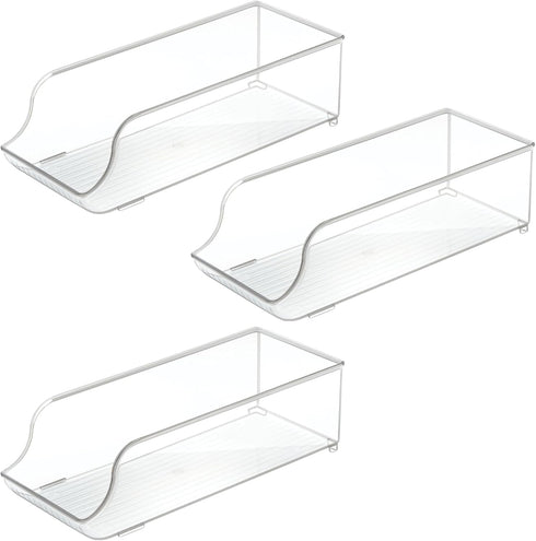Set 3 iDesign Soda Can Dispenser for Refrigerator or Pantry - of - Clear - Made in USA