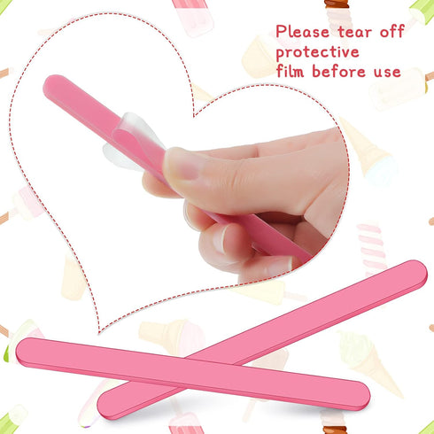 30 Pieces Acrylic Reusable Cakesicle Sticks - Ice Cream Cakesicle Mold for Home Cake Candy Gifts, Pink, 4.6 Inches