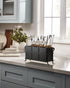 Black Kitchen Utensil Holder, Elegant Silverware Holder, Versatile Picnic and Flatware Caddy for Countertop