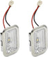 2pk W10843339 W10908166 W11462342 W10607479 Refrigerator LED Light for KitchenAid Whirlpool, Chrome Frame
