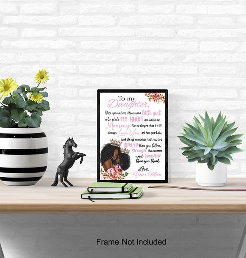 11x14 Black Girl Nursery Wall Art LARGE - African American Art - Inspirational Quotes - Positive Sayings - Cute Baby