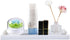 Bloss 11.8" Counter Tray Set for Bathroom/Kitchen, Silicone Tray for Soap, Sponge, Perfume, Jewelry, Candle, Key