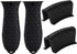 4 pcs Silicone Hot Handle Cover, Assist Pan Holder for Cast Iron Skillets and Traditional Pots - Black
