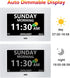 Large Display Digital Clock with Day and Date for Elderly, 7 Inch, 5 Alarm, 3 Medicine Reminders, Dementia Clock, White