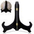 Guffman 12 Inch Wooden Display Stand - Black Wood Plate Stand for Decorative Plates