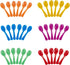 Pack of 36 Plastic Egg Spoons for Soft Boiled Eggs, Colorful Disposable Coffee Spoons for Tea, Ice Cream