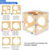 Worown 14 Holes Collapsible Wood Balloon Sizer Box, 1-10 Inch Measurement Tools for Balloon Arches and Decorations