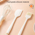 Silicone Spatula Set with Pastry Brush and Whisk, Food Grade High Heat Resistant Kitchen Spatulas (Milk White)